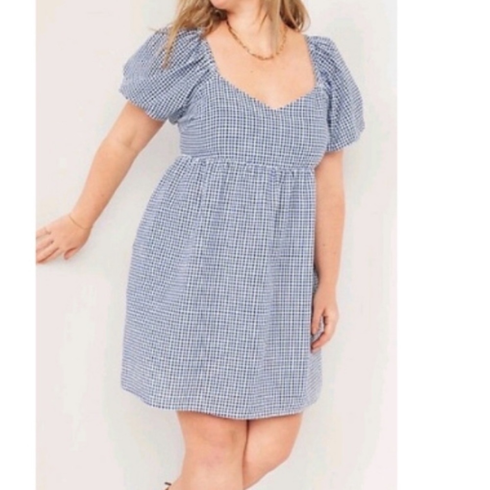 Old Navy blue gingham dress